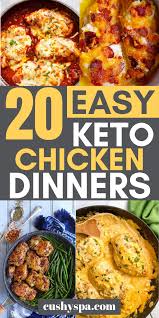 20 Easy Keto Chicken Dinners Chicken Dinner Keto Meal Plan Ketogenic Diet Meal Plan