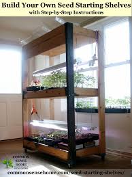 A lot of gardeners want to start from fivegallonideas. Build Your Own Simple Seed Starting Shelves