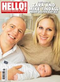 Queen elizabeth ii's 10th great grandchild arrived in a very dramatic fashion! Zara Phillips And Mike Tindall Introduce Baby Mia To The World On The Cover Of Hello Magazine Daily Mail Online