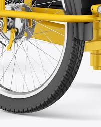 Download Cargo Bike Mockup Half Side View In Vehicle Mockups On Yellow Images Object Mockups PSD Mockup Templates