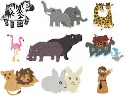 Animal Printouts For Noah S Ark Noah S Ark By Stitching4fun Sfs 30 Noahs Ark Animals Noahs Ark Murals For Kids