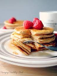 Add a scoop of the pancake batter. Clean And Simple Oat Pancakes Kim S Cravings