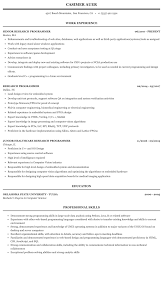 research programmer resume sample