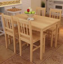 Affordable and highly useable table and chairs!gayathrithis is the second time that i have bought this set (1 for our house and 1 for grandma's). Wooden Dining Set Table And 4 Chairs Quality Solid Pine Wood Kitchen Furniture Cadeiras De Jantar De Madeira Cadeiras De Madeira Moveis Feito De Pallet