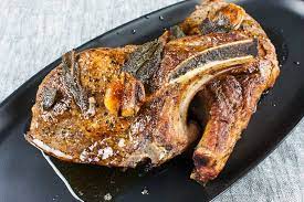 Our method ensures juicy, tender and flavorful pork if you do not have a thermometer, you will know they are done, if when cutting into the chops. Thick Cut Bone In Pork Chop Recipe Don T Sweat The Recipe