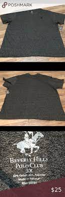 Beverly Hills Polo Club Shirt Gray T Shirt With Logo On Front Beverly Hills Polo Club Shirts Tees Short Sleeve Beverly Hills Polo Club Club Shirts Polo Club