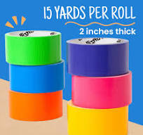 Colorful Duct Tape 6-Roll Colored Duct Tape Pack - 2" X 15 Yards Each,  Heavy Duty Waterproof Rainbow Tapes Duck Tape