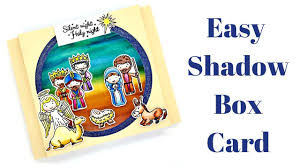 Cut a thin piece of wood, like plywood, for the backing on the shadow box and nail or glue it into place. Pop Up Shadow Box Card Mixed Up Craft