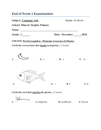 We did not find results for: Grade One Language Arts Test December 2020 Worksheet