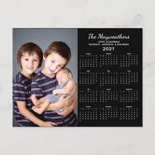 2021 Family Name Yearly Photo Calendar Holiday Postcard Zazzle Com In 2020 Holiday Calendar Holiday Postcards Photo Calendar