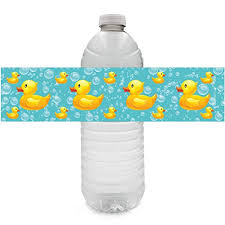 The term shower is often assumed to mean that the expectant mother is showered with gifts. Rubber Ducky Bubble Bath Baby Shower Water Bottle Labels 24 Stickers Walmart Canada