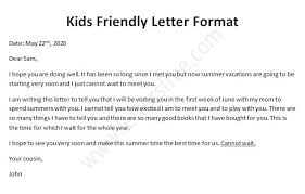 Kids Friendly Letter How To Write A Friendly Letter