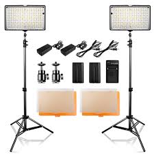 2 In 1 Photography 240 Led Studio Lighting Kit Dimmable Ultra High Power Panel Digital Camera Dslr Camcorder With Light Stand Photographic Lighting Aliexpress