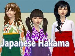 Japanese Hakama For Female In Patterns Found In Tsr Category Sims 4 Female Everyday Sims 4 Clothing Sims 4 Sims