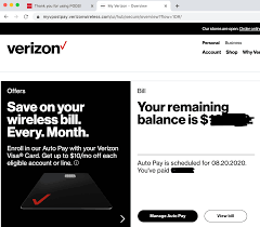 For example, verizon wireless offers a discount for using autopay on some plans and cricket wireless credits you $5 every month you use it. Legit Solid Offer Verizon Visa Myfico Forums 6109922