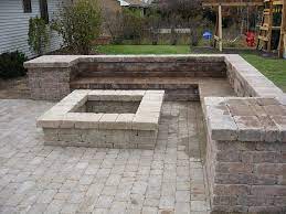 Patio Built In Seating Fire Pit Patio Fire Pit Backyard Backyard Patio