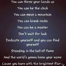 The Script Hall Of Fame Inspirational Lyrics Great Song Lyrics Cool Lyrics
