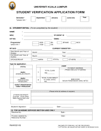 Permohonan ke sbp tingkatan 1 tahun 2019. Fillable Online Mitec Unikl Edu Student Verification Application Form Unikl Mitec Fax Email Print Pdffiller
