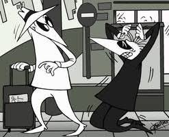 Black And White Spy Cartoon Spy Vs Spy Not Bear To Be Without You Color By Makatako In 2020 My Drawings Cartoon Drawings