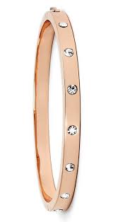 Kate Spade New York Bezel Set Polished Bangle Bracelet In Love With This Rose Gold Kate Spade Bangle With Crystals That Lend Glamorous Sparkle To The Wrist This Could Kate Spade Bangle Kate Spade Rose Gold Bangles