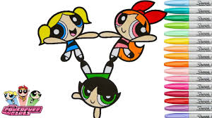 Powerpuff Girls Coloring Book Blossom Buttercup Bubbles Colouring Pages Ppg Youtube