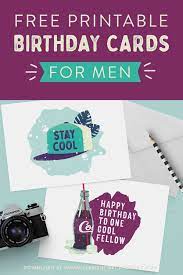 You can print birthday cards at home well in advance or last minutes before going to the birthday parties. Free Printable Birthday Cards For Him Novocom Top