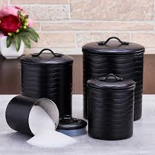 Check spelling or type a new query. Matte Black Wave Canisters Set Of 4 Kirklands