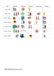 Stundenplan Wechselspiel Stundenplan Deutsche Schule Deutsch Unterricht