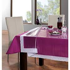 Use a dry cloth to wipe your table before pla. Buy Freelance Pvc Plastic Transparent Clear Dining Table Cover Cloth Tablecloth Waterproof Protector 8 10 Seater 60 X 108 Inches Rectangle With Golden Laced Edges Product Of Meiwa Japan Features Price Reviews Online In