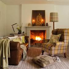 Country Living Room With Plaid Accents Living Room Design Ideal Home Country Style Living Room Country House Interior Cottage Living Rooms