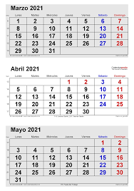¡gracias por elegir nuestros calendarios y agendas para organizar su vida! Calendario Mes De Abril Y Mayo 2021