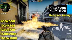 Intel Uhd 620 Csgo 1080p 900p 720p 1024x768 800x600 Low Settings Youtube