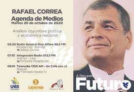 ElMashiEnMedios🎙 Sigue la #Agenda de medios 📻📺 que mantendrá nuestro  compañero @MashiRafael, en la que se referirá a la coyuntura política y  económica nacional 20 de octubre: 06:30 #RadioGeneralEloyAlfaro, #Manabí  07:15 #IntegraciónRadio, #Loja 08 ...