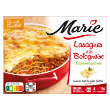 Une sauce béchamel accompagnant des gambas et du saumon poêlés, le tout monté en lasagne. Marie Lasagnes A La Bolognaise Bechamel Gratinee Cuisinees Avec Des Pates Fraiches