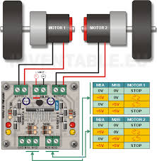 Conexiones Y Tabla De Verdad Del Driver Con L298 Version Simplificada Circuitos Electronicos Para Armar Diagrama De Circuito Diagrama De Circuito Electrico