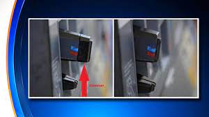 The skimmer attachment collects card numbers and pin codes, which are then replicated into counterfeit cards. Authorities Warn About New Gas Pump Credit Card Skimmers Cbs New York