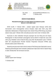 Agama islam adalah agama yang dibawa oleh nabi muhammad shallallahu 'alaihi wa sallam. Tangguh Majlis Akad Nikah Di Daerah Klang Bermula 12 Oktober 2020