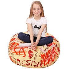 Amazon Com 5 Stars United Stuffed Animal Storage Bean Bag Large Beanbag Chairs For Kids 90 Plush Toys Holde Stuffed Animal Storage Kids Chairs Plush Toys