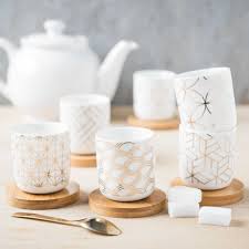 Coffret 6 Tasses Et Soucoupes En Deco Decoration Objet Deco