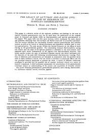 Pdf The Legacy Of Guttman And Kalish 1956 Twenty Five Years Of Research On Stimulus Generalization