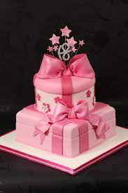 My mum helped to put the cake mix in the tins, layer the cakes and rolled out the icing for me, but i did the rest. Pink Parcel Cake 18th Birthday Cake 18th Birthday Cake For Girls Girl Cakes