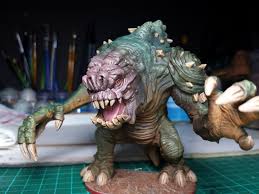 Swia Jabba S Realm Rancor Wip Minipainting Star Wars Figurines Star Wars Models Star Wars Imperial Assault