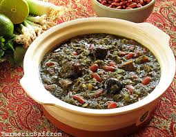 The name ghormeh sabzi translates to fried herb stew, but the herbs are not really fried, just sauteed on high temperature for a few minutes then mixed with the rest of the ingredients. Turmeric Saffron Ghormeh Sabzi Persian Herb Stew
