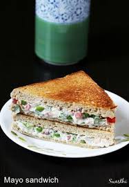 Mayonnaise Sandwich How To Make Veg Mayo Sandwich Recipe Sandwich Recipes Indian Recipes Indian Snack Recipes