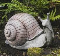 Large Stone Cast Snail Garden Ornament