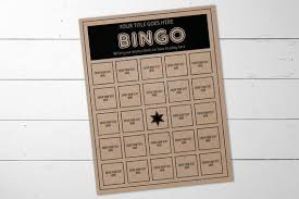 Increase the font size so the title fits the rectangle. Create Your Own Custom Bingo Card 8 5 X 11 Personalized Bingo Etsy