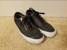 Black And Gold Vans Old Skool Vans Old Skool Zip Black Leather Gold Zipper Size 9 Women S 7 5 Men S Fashion Clothing Shoes Accessories Womensshoes Athletic Shoes 80s Shoes Vans Sneaker