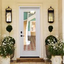 Steves Sons 28 In X 80 In Premium Full Lite Primed White Fiberglass Prehung Front Door Fgfl Pr 28 4ri Exterior Doors With Glass Exterior Doors Fiberglass Entry Doors