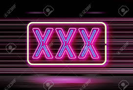 Xxx 照明サインの背景の写真素材・画像素材 Image 83794338