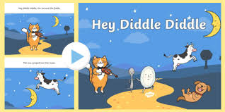 Translation of 'hey diddle diddle' by portuguese children songs (canções infantis portuguesas) from portuguese to english. Hey Diddle Diddle Powerpoint
